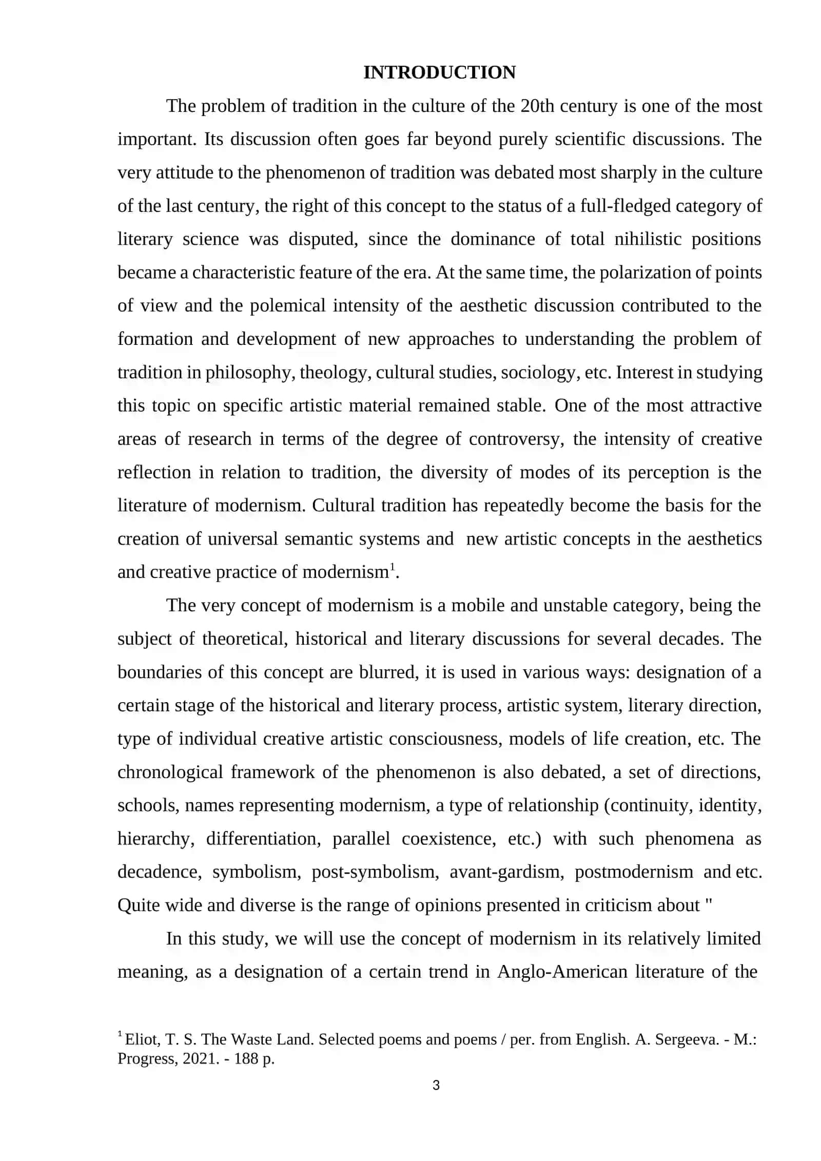 THOMAS STEARNS ELIOT'S WORK TO THE CONTEMPORARY UZBEK LITERATURE 3