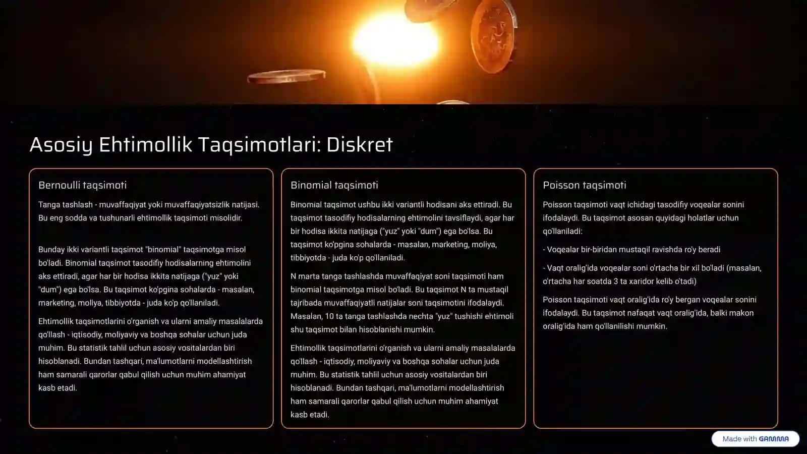 Ehtimollik Taqsimoti va Ma'lumotlarni Modellashtirishga 3
