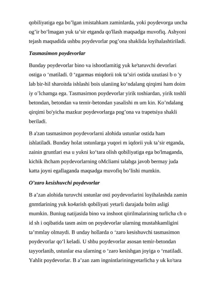 Poyevor turlari haqida qisqacha ma’lumot 3