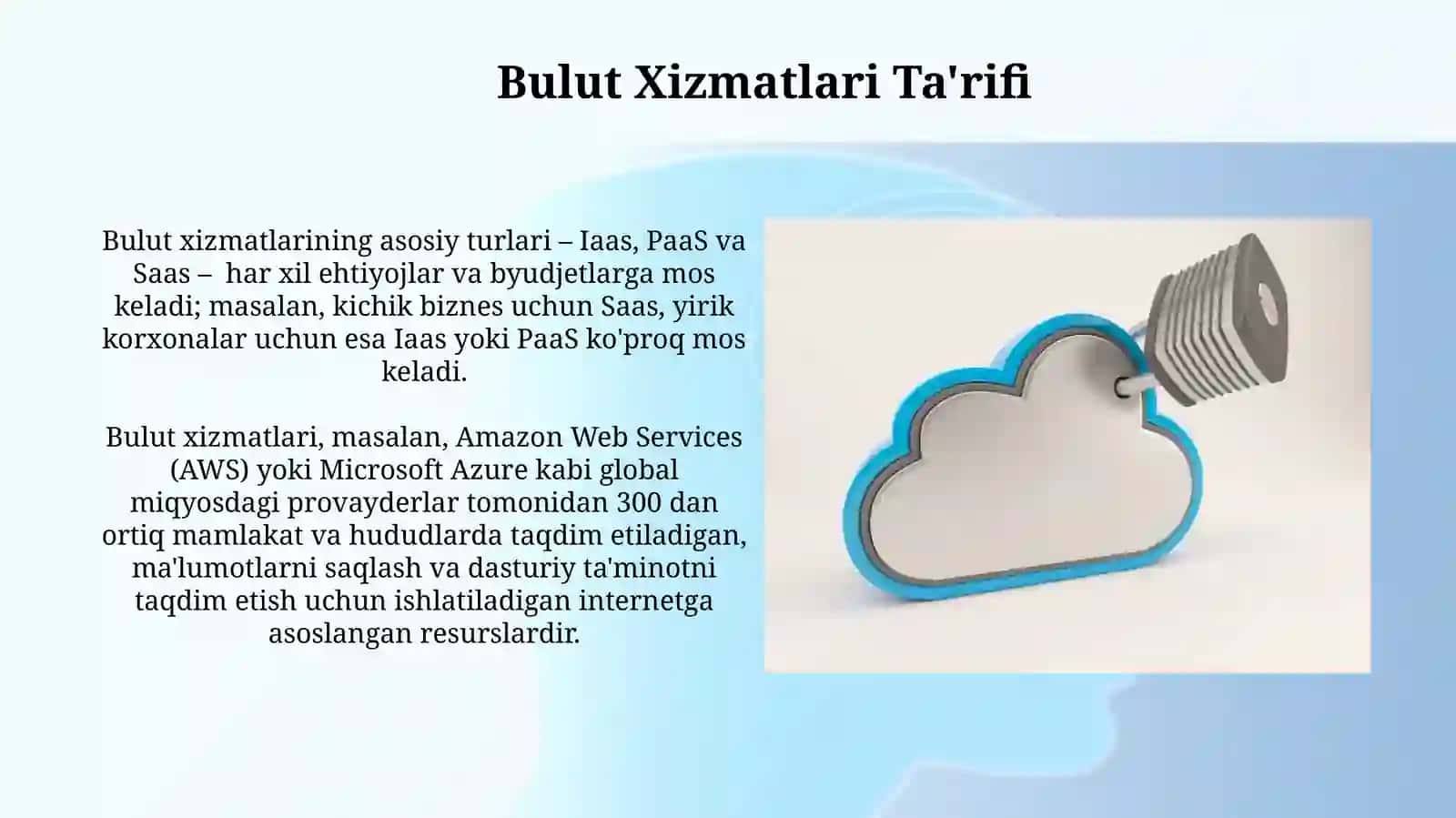 Bulutli xizmatlar (cloud services) 3
