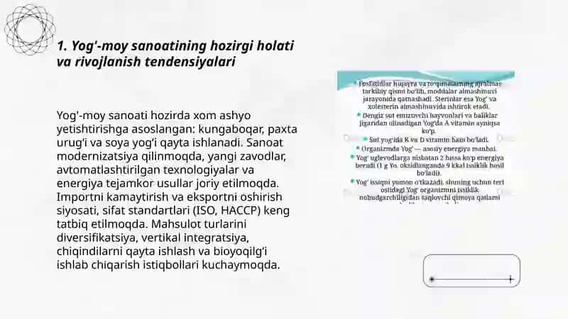 Yog' - moy sanoatining rivojlanish istiqbollari 3