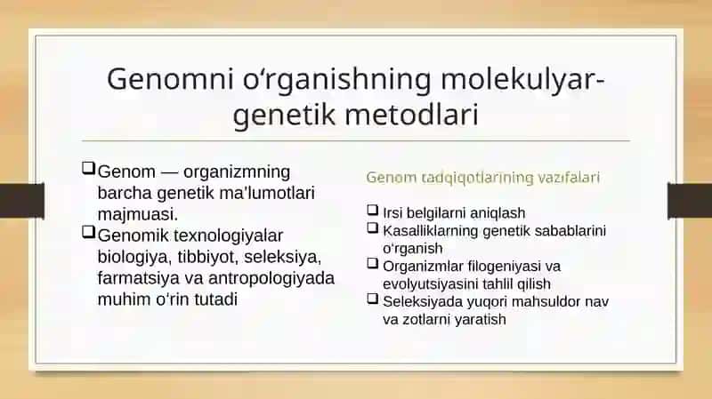 Genomnio’rganishningmolikulyar-genetikmetodlari 3