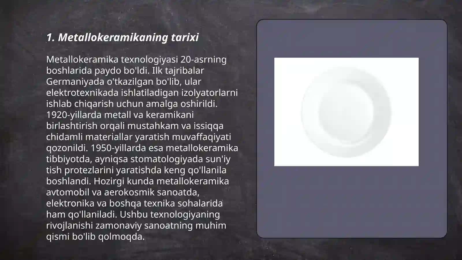 Metallokeramika va sun'iy qoplamalar 3
