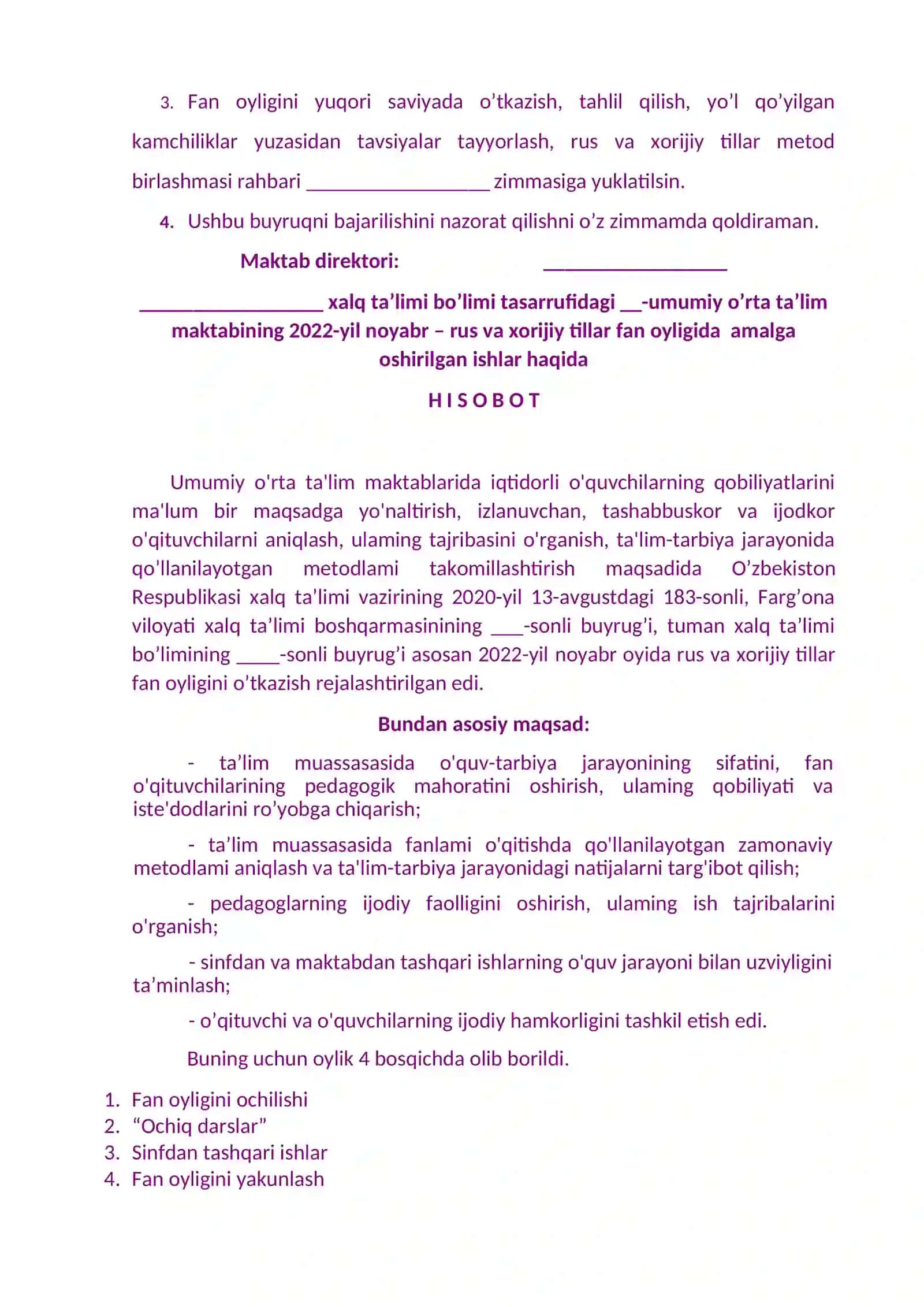 Rus va xorijiy tillar fan oyligi hujjatlari 3
