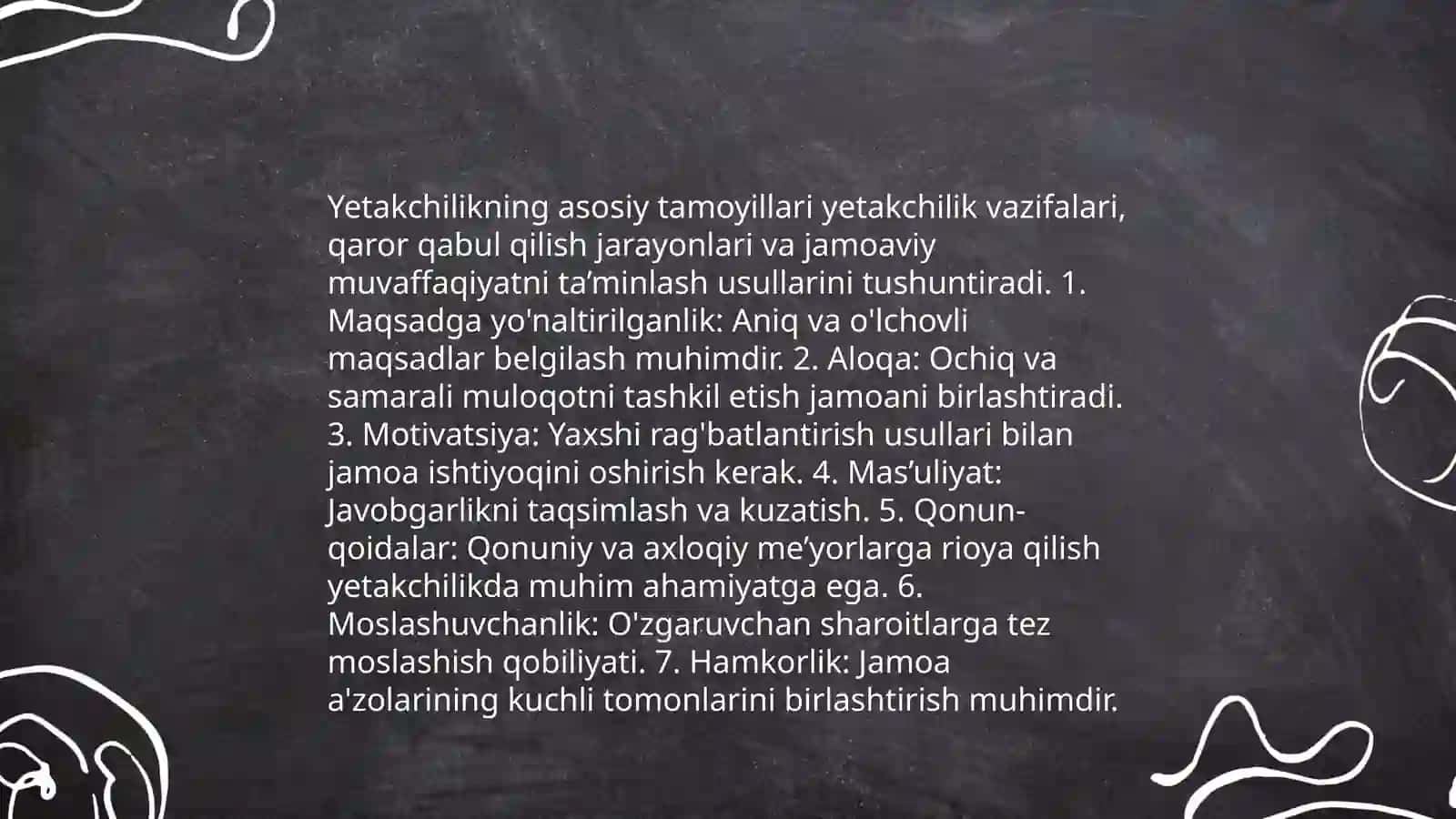 Sport jamoasıdagı yetakchılık 3