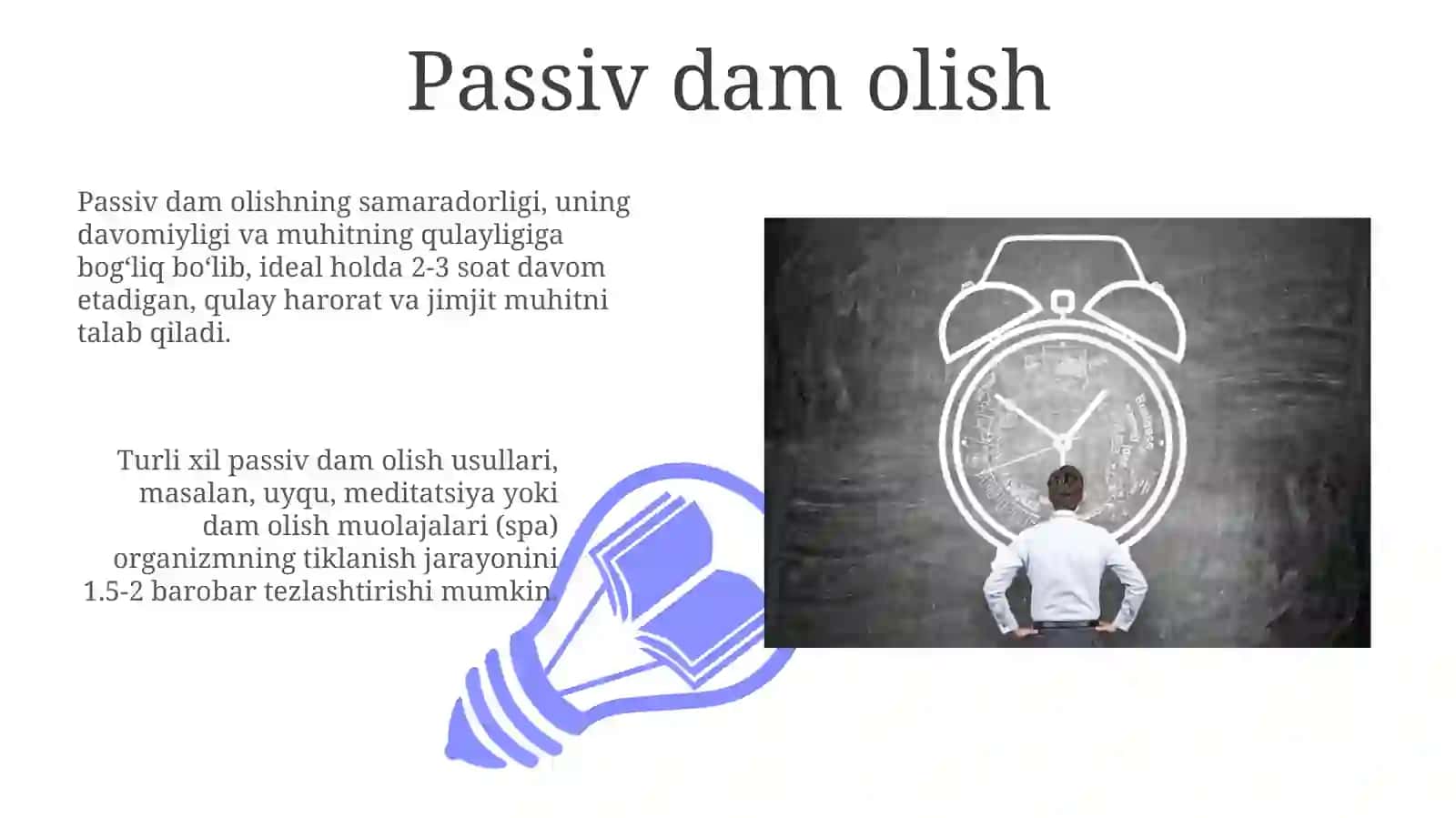 Dam olish vaqt tushunchasi va turlari 3