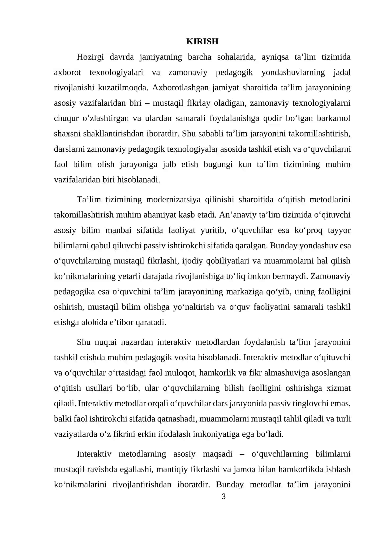 "Informatika fanini o‘qitishda interaktiv metodlardan foydalanish imkoniyatlari" 3