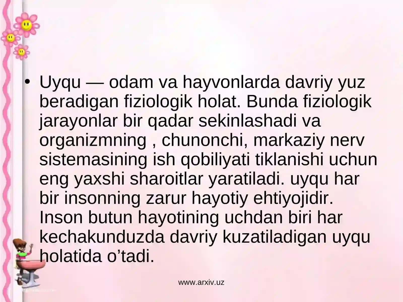 Uyqu turlari. Tush ko’rish 3