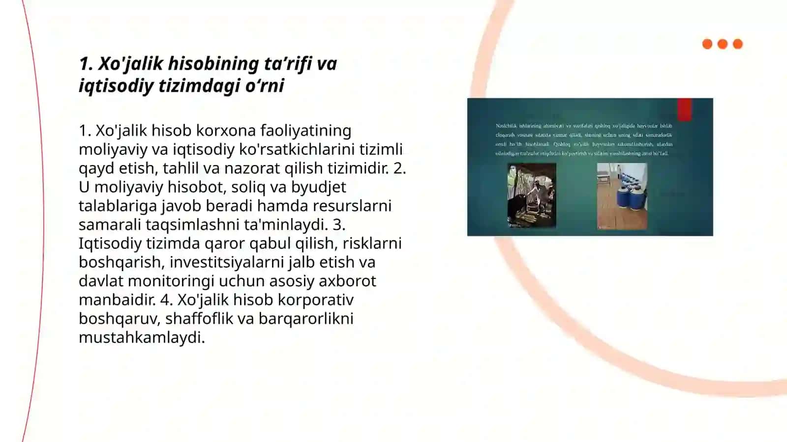 Xojaligi hisobining orni va ahamyati 3