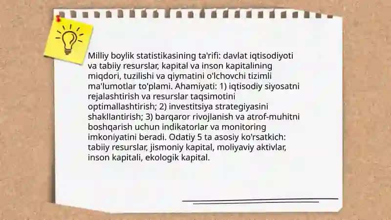 Milliy boylik statistikasi 3