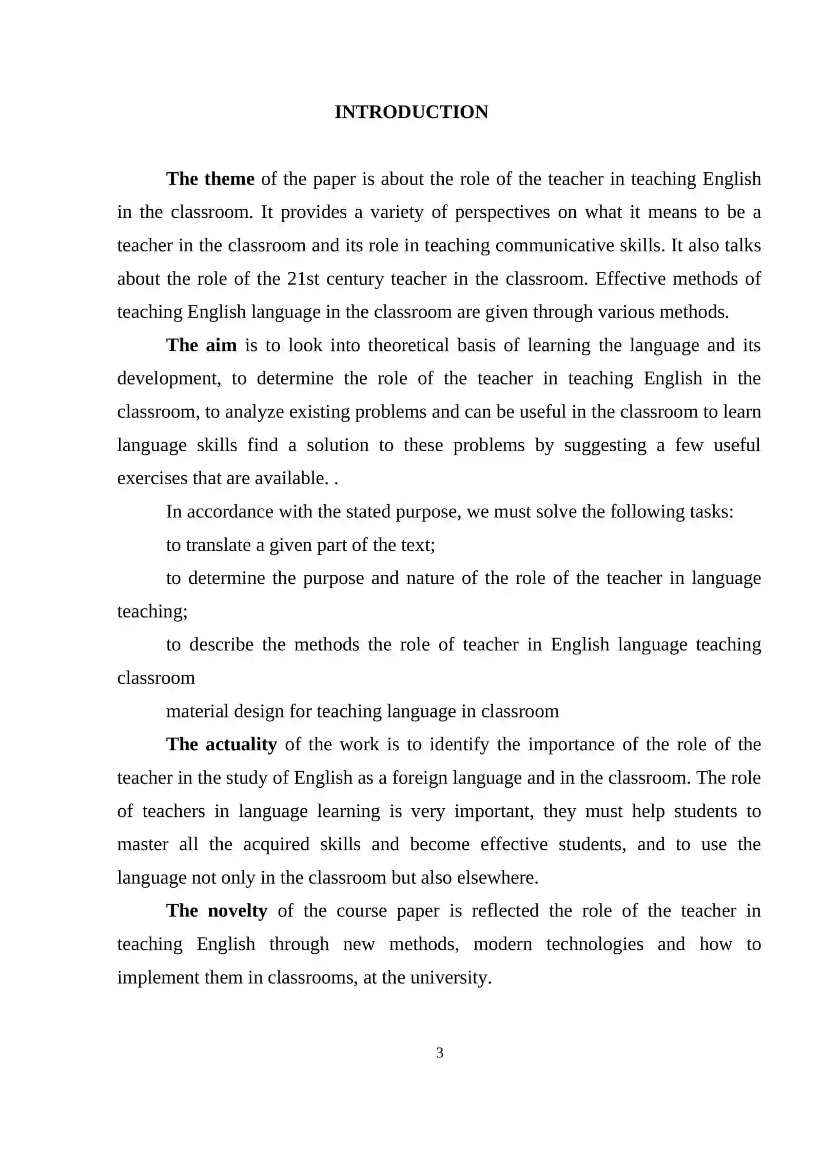 English Language Teaching Classroom 3