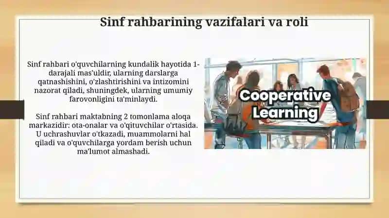 Sinf rahbarining faoliyati 3