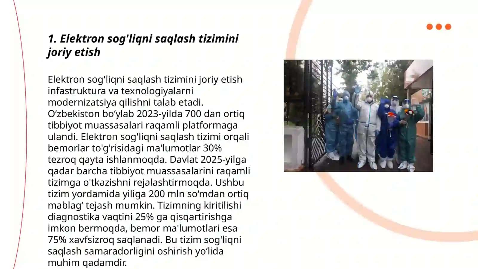Elektron sog'liqni saqlash tizimini joriy etish 3