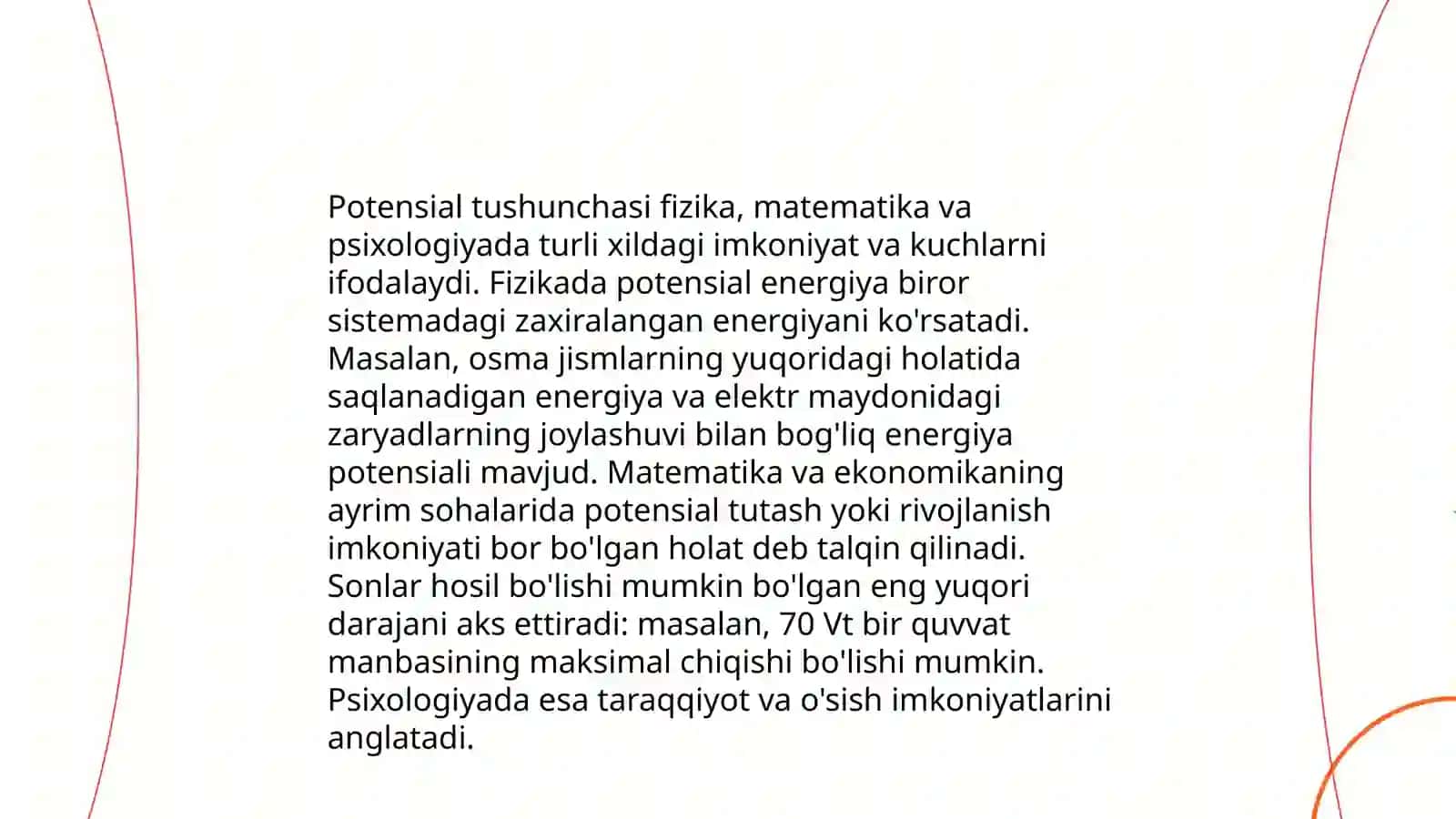 Potensial va kuchlanganlik orasidagi bogʻlanish 3