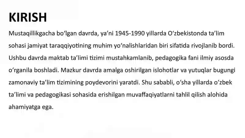 Mustaqillikgacha (1945-1990) bo’lgan yillarda O’zbekistonda maktab va pedagogika fanining taraqqiyoti 3
