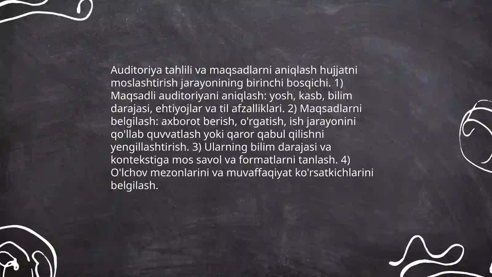 HUJJATLARNI AUDITORIYA UCHUN MOSLASH 3