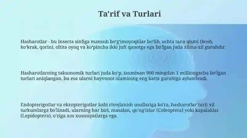 Hasharotlar: Ta'rif va Turlari 3