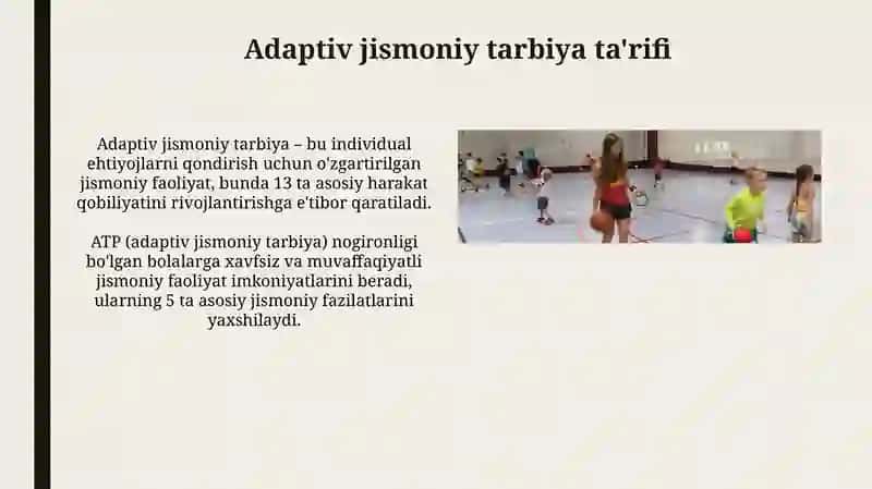 Adaptiv jismoniy tarbiya tushunchalari 3