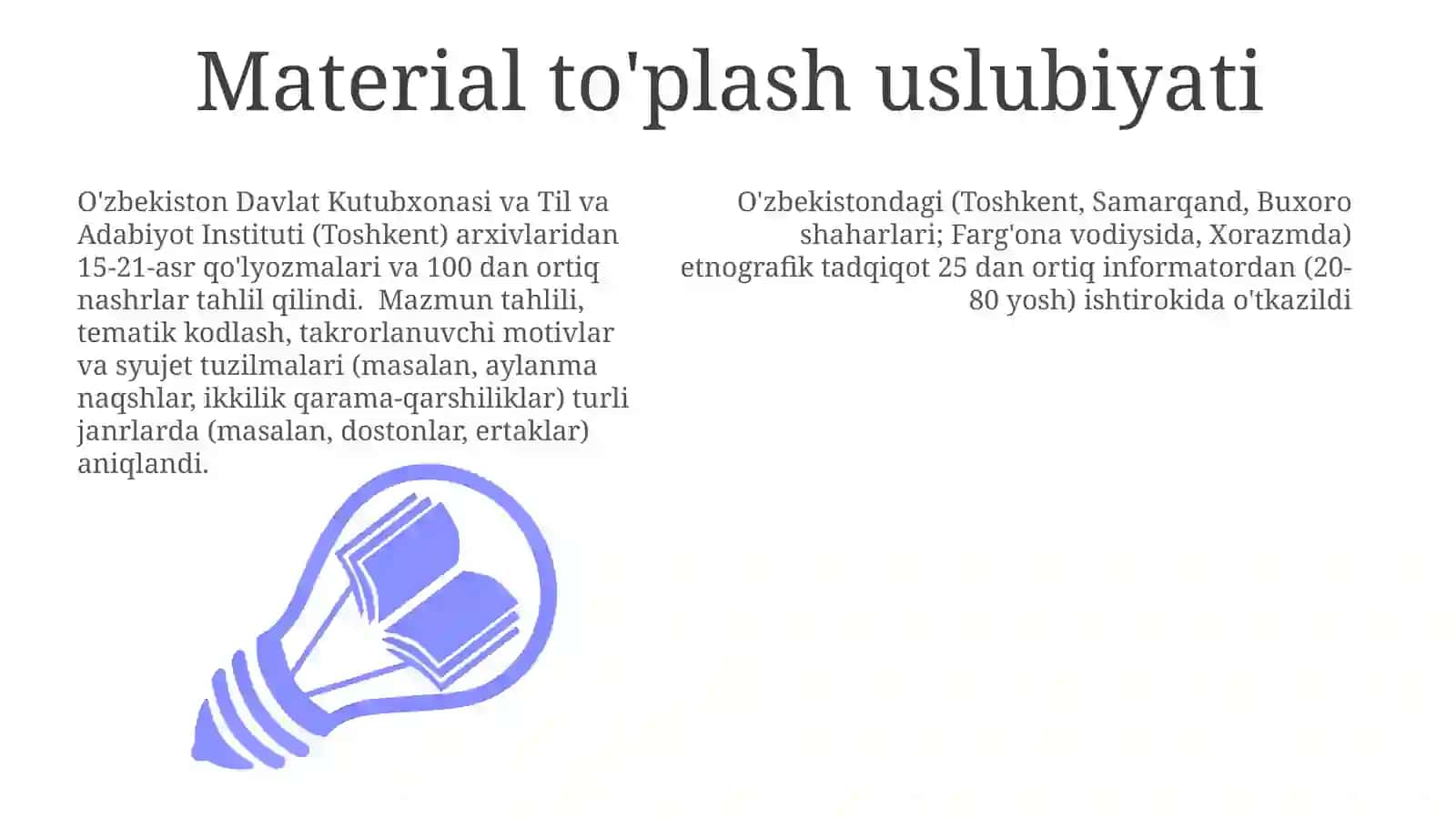 O'zbek folklor janrlarining talqini va kontekstualizatsiyasi 3