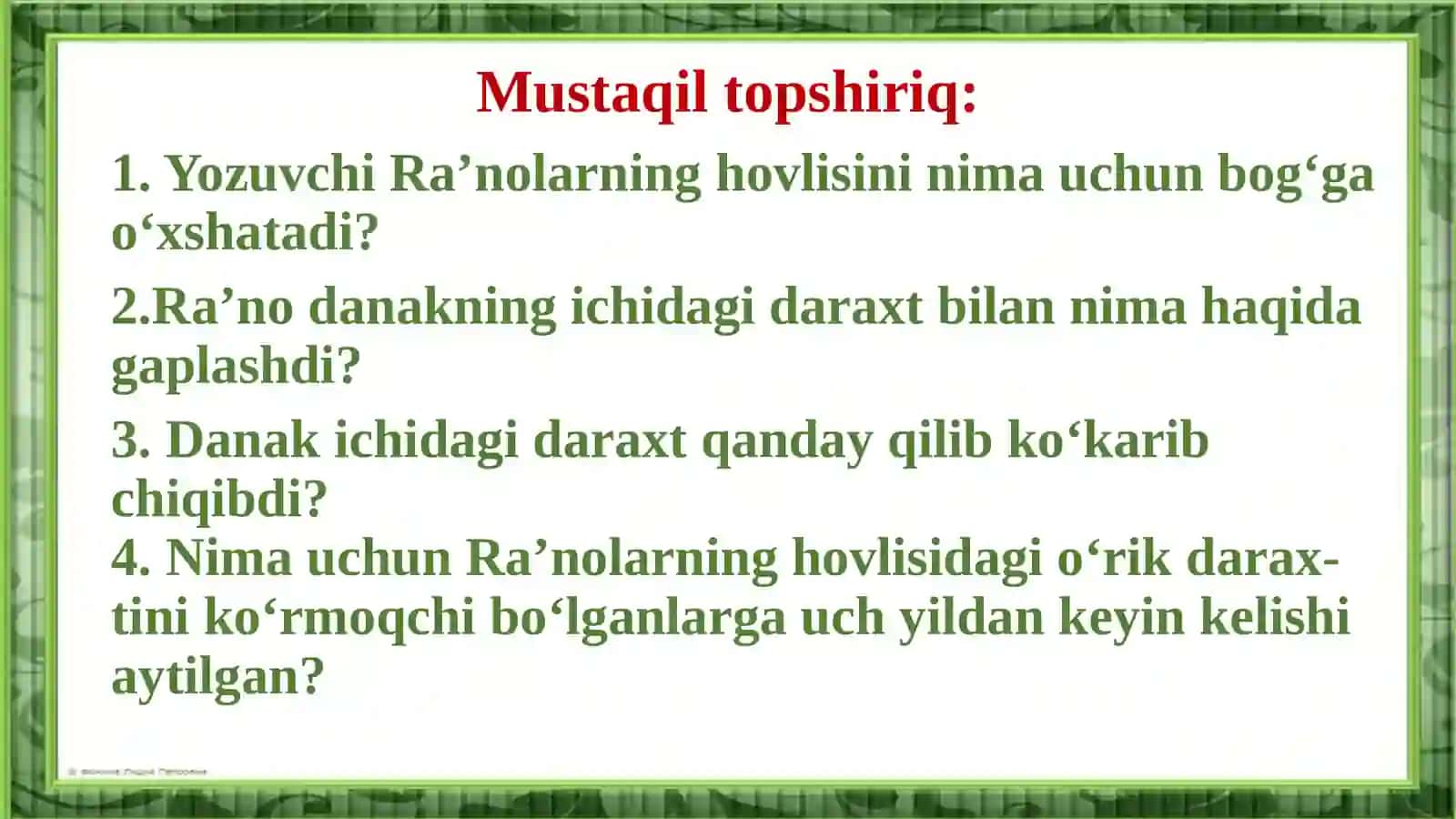 BUZILMAGAN UYA 3