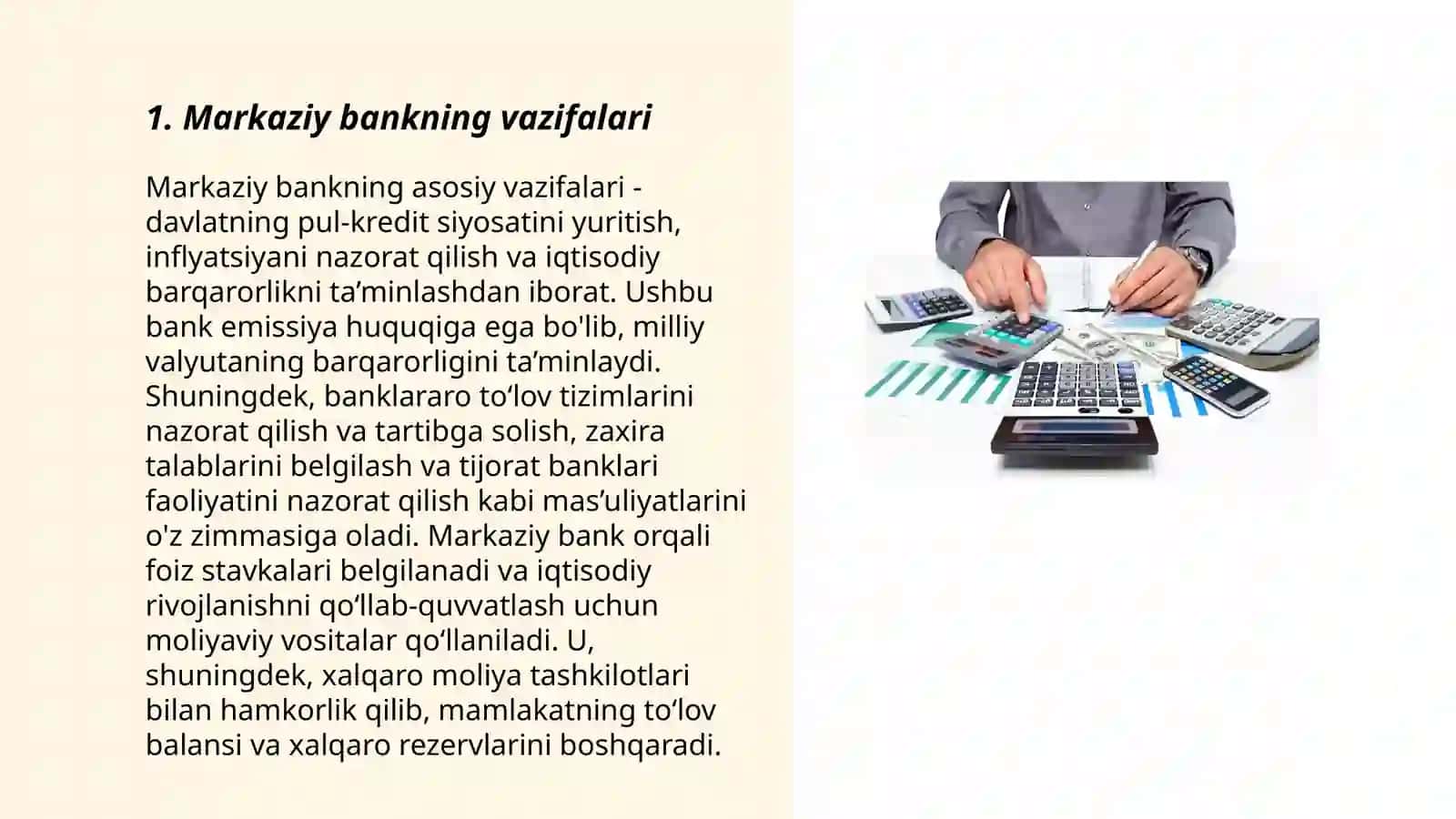 Bank tizimi.Markaziy va tijorat banklar hamda ularning vazifalari 3