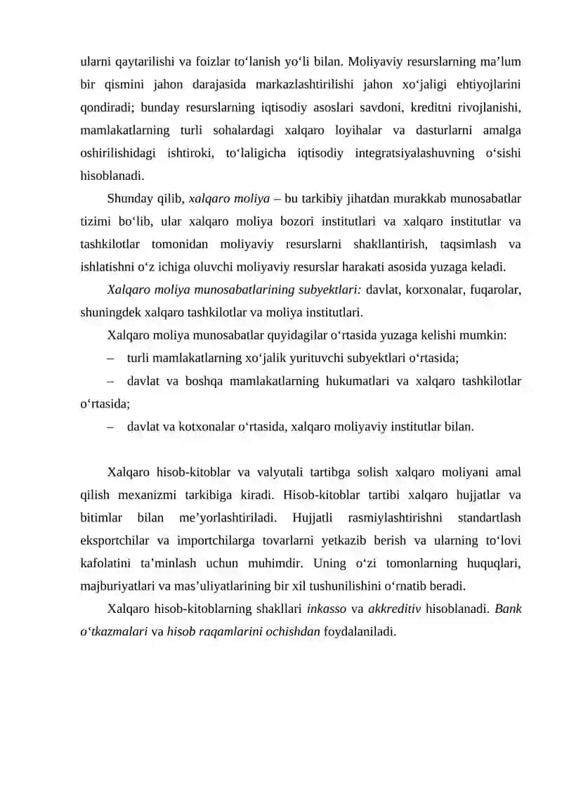 Xalqaro moliya oqimlari 3