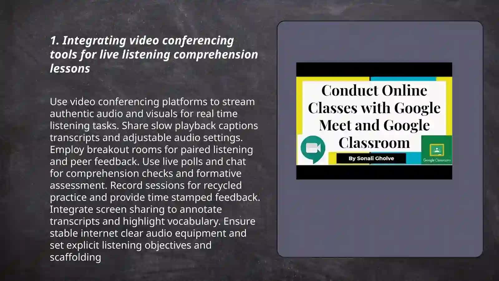 Video Conferencing Tools for Live Listening Comprehension Lessons 3