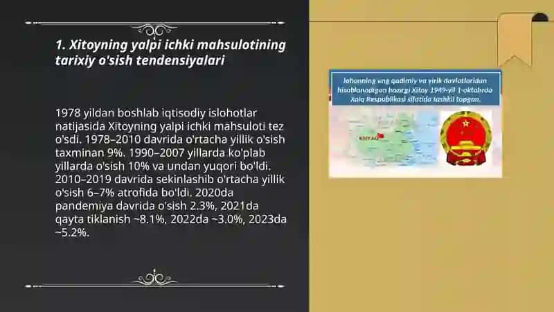 Xitoy iqtisodiyoti va yalpi ichki mahsulot 3