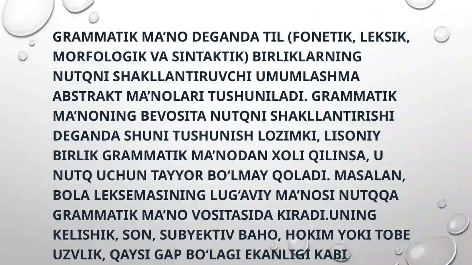 Grammatik maʼno va uning turlari 3