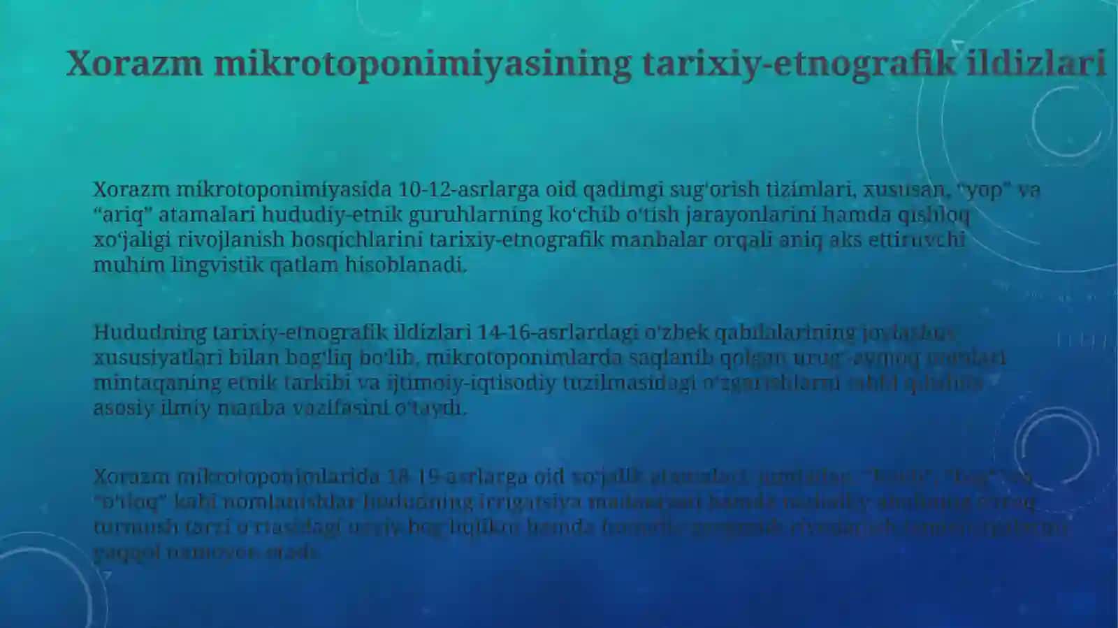 Xorazmi viloyati mikrotoponimiyasi 3