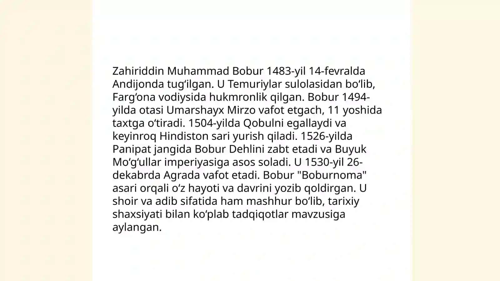 Zahiriddin Muhammad Bobur hayoti va ijodi 3