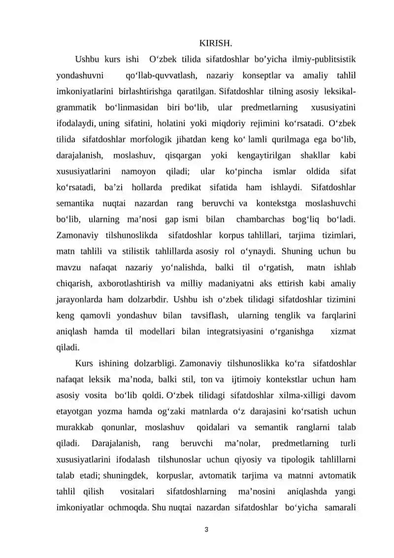 O‘zbek Tilida Sifatdosh 3