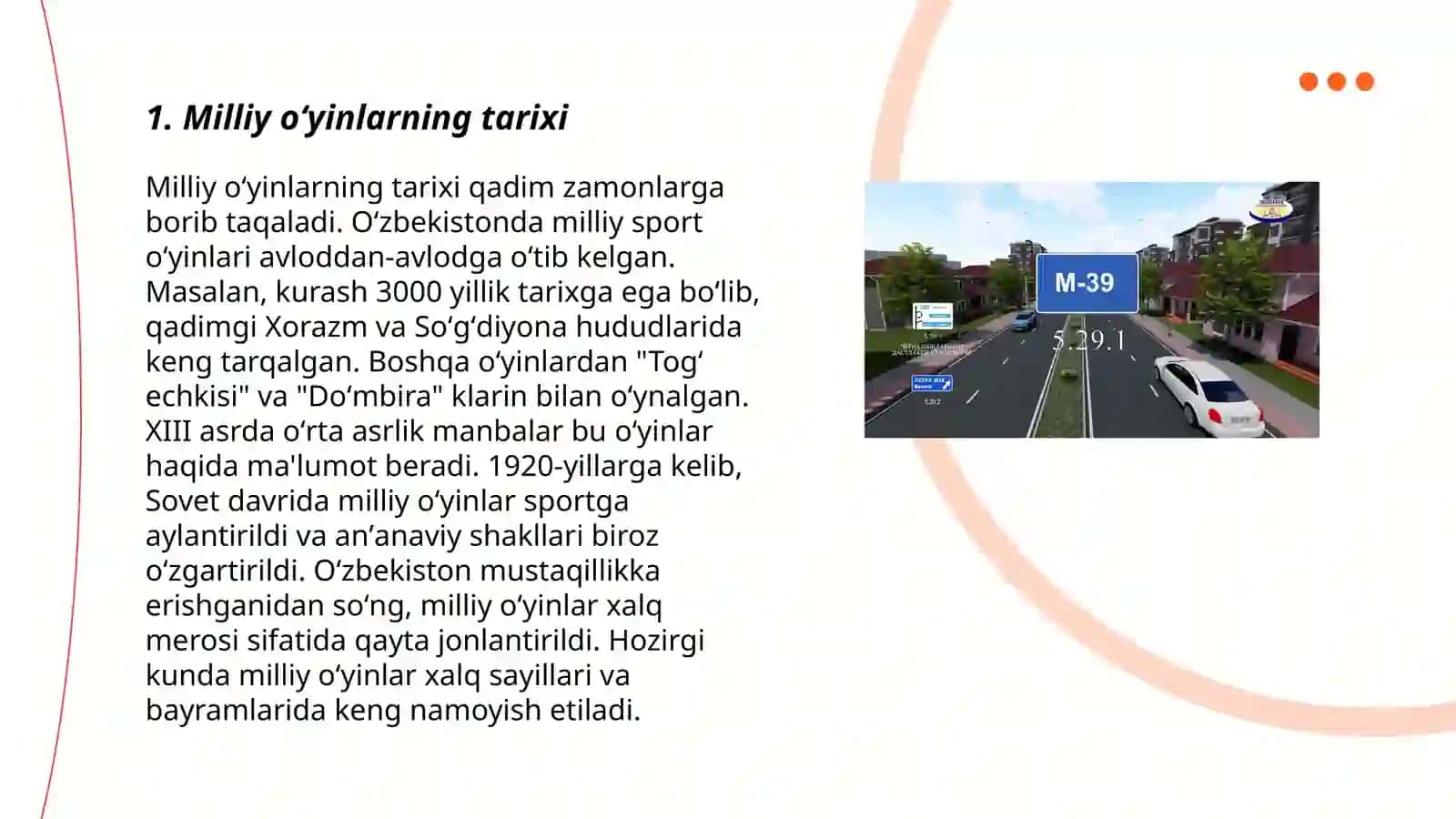 Milliy va harakat oʻyinlarini oʻrgatish 3