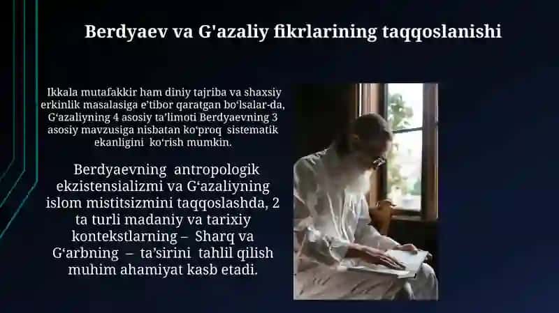 Berdyaev va G'azaliy fikrlarining taqqoslanishi 3
