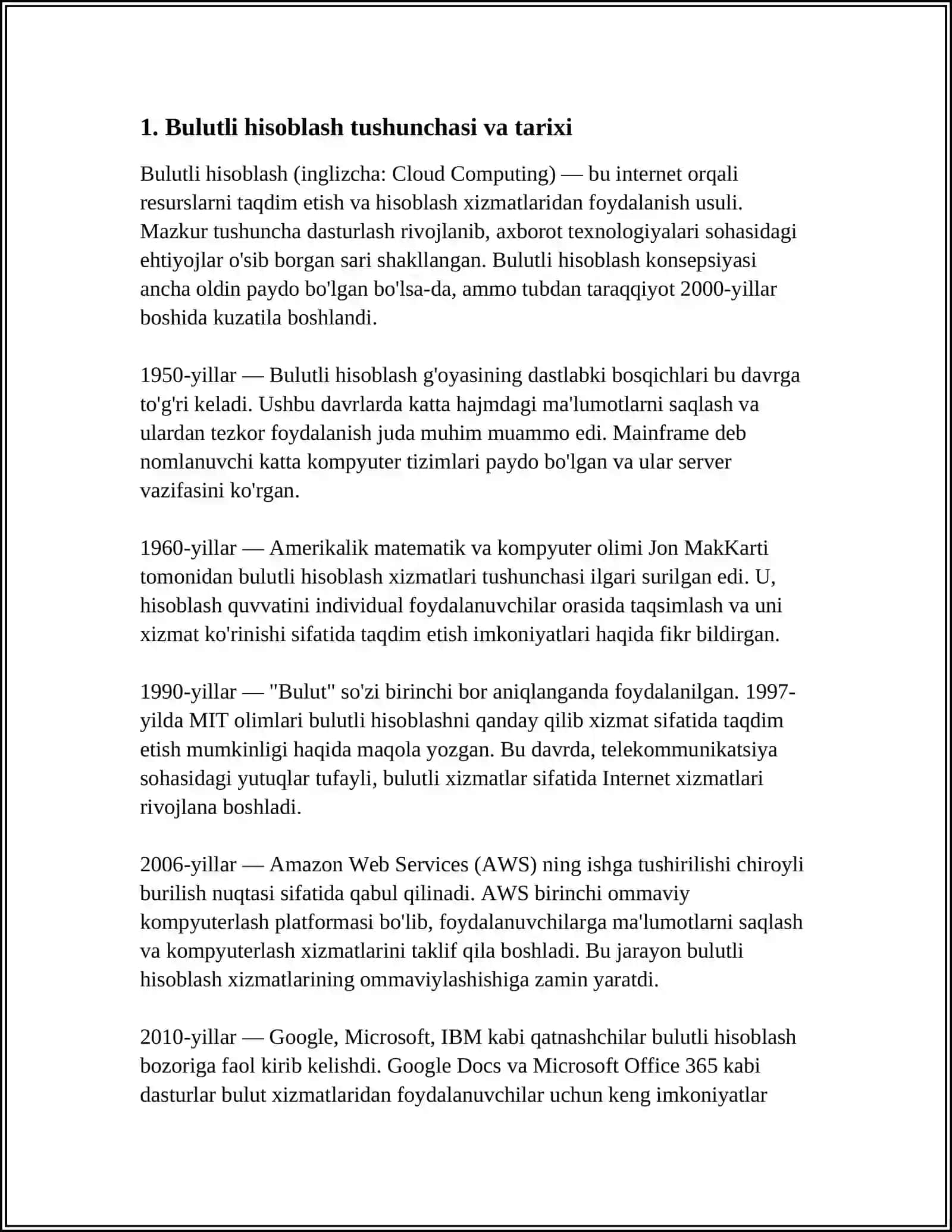 Bulutli hisoblash tushunchasi va tarixi 3