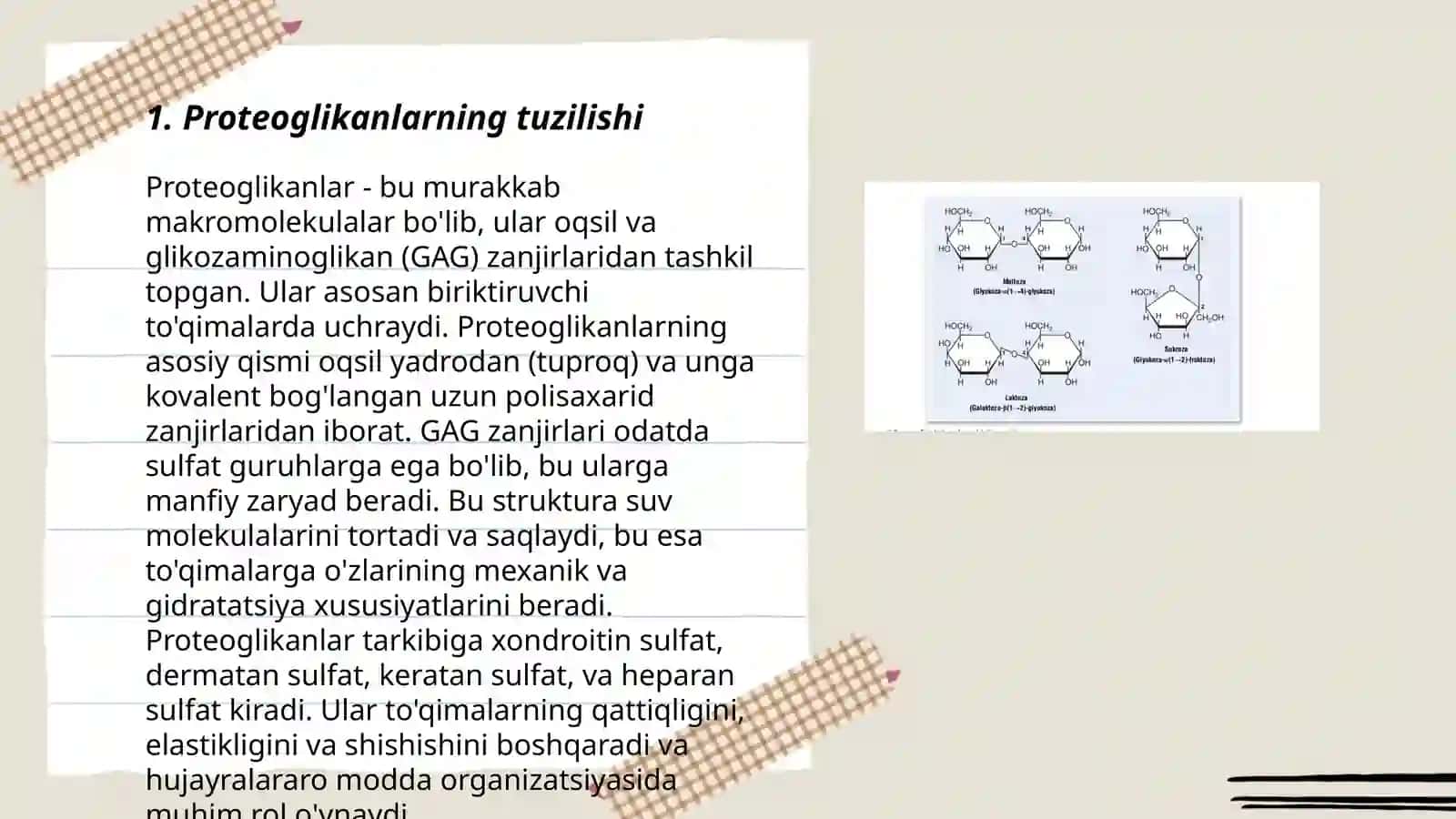 Proteoglikanlar gilokoproteinlar va gilikolipidlar 3
