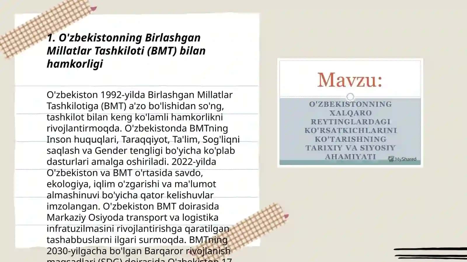 O'zbekistonning xalqaro tashkilotlari bilan aloqalari 3