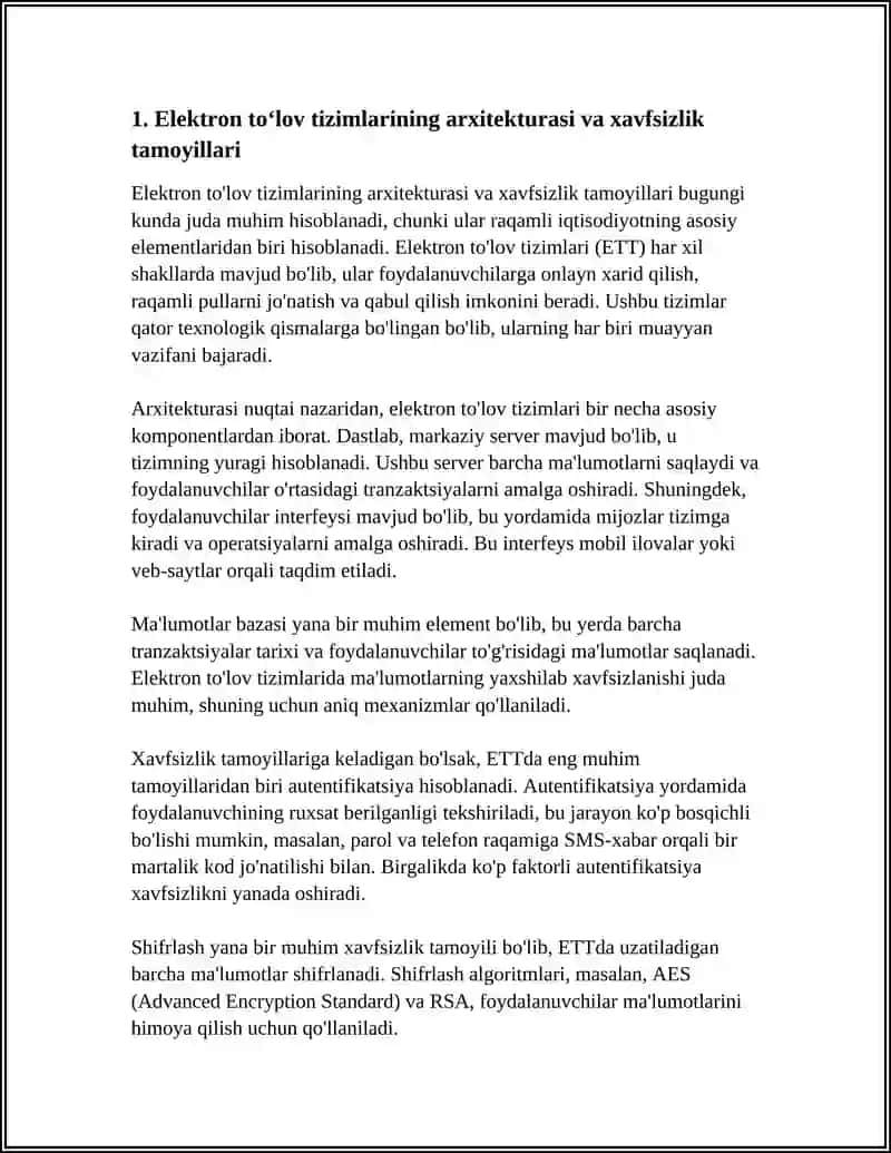 ELEKTRON TO‘LOV TIZIMLARI VA TRANZAKSIYALAR XAVFSIZLIGI 3