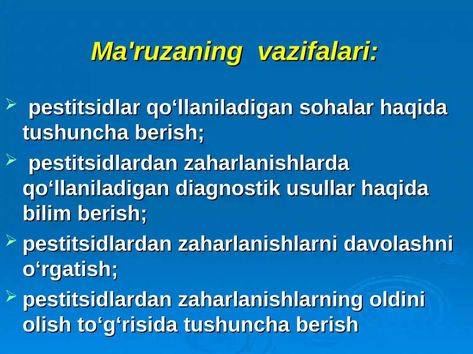 PESTITSIDLARDAN ZAHARLANISh 3