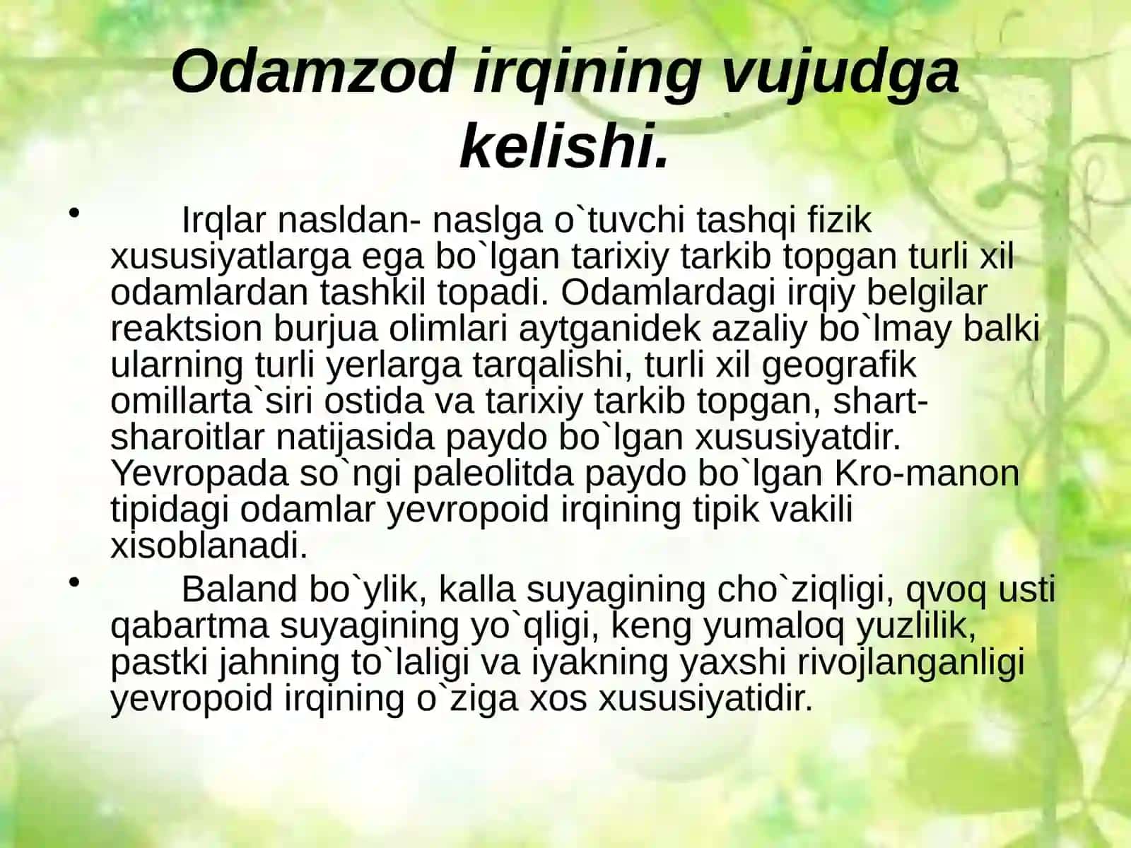 Irqlar va ularning vujudga kelishi 3