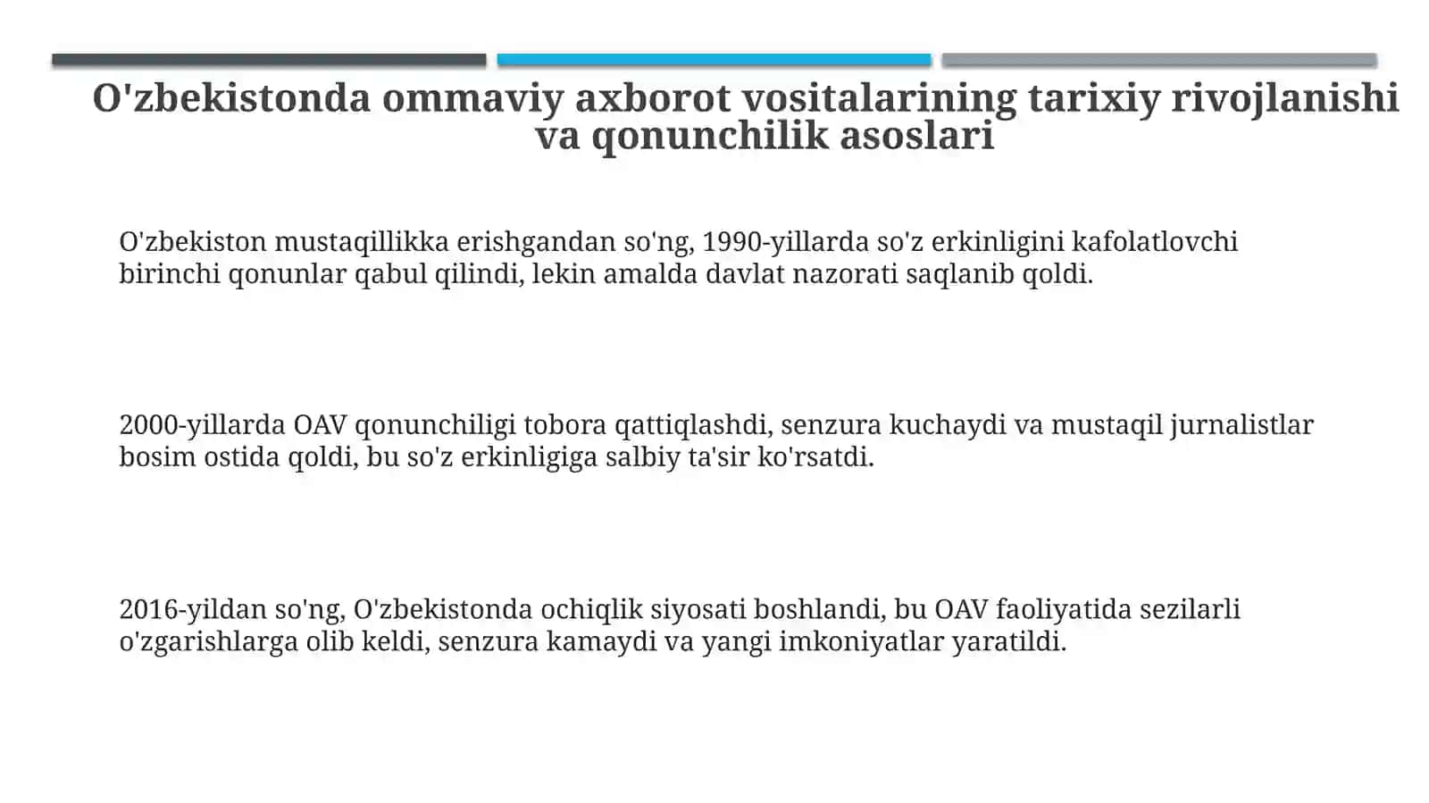 Ommaviy axborot vositalarining faoliyati 3