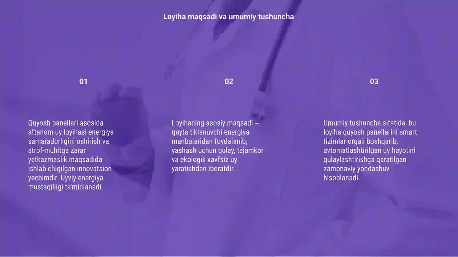 Quyosh panellari asosida aftanom uy loyihasi 3