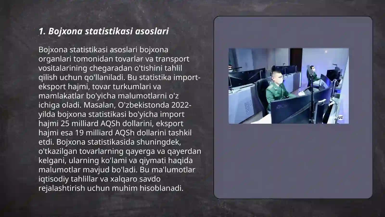 Bojxona statistikasi asoslari 3