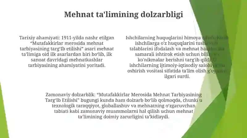 Mehnat Tarbiyasi 3