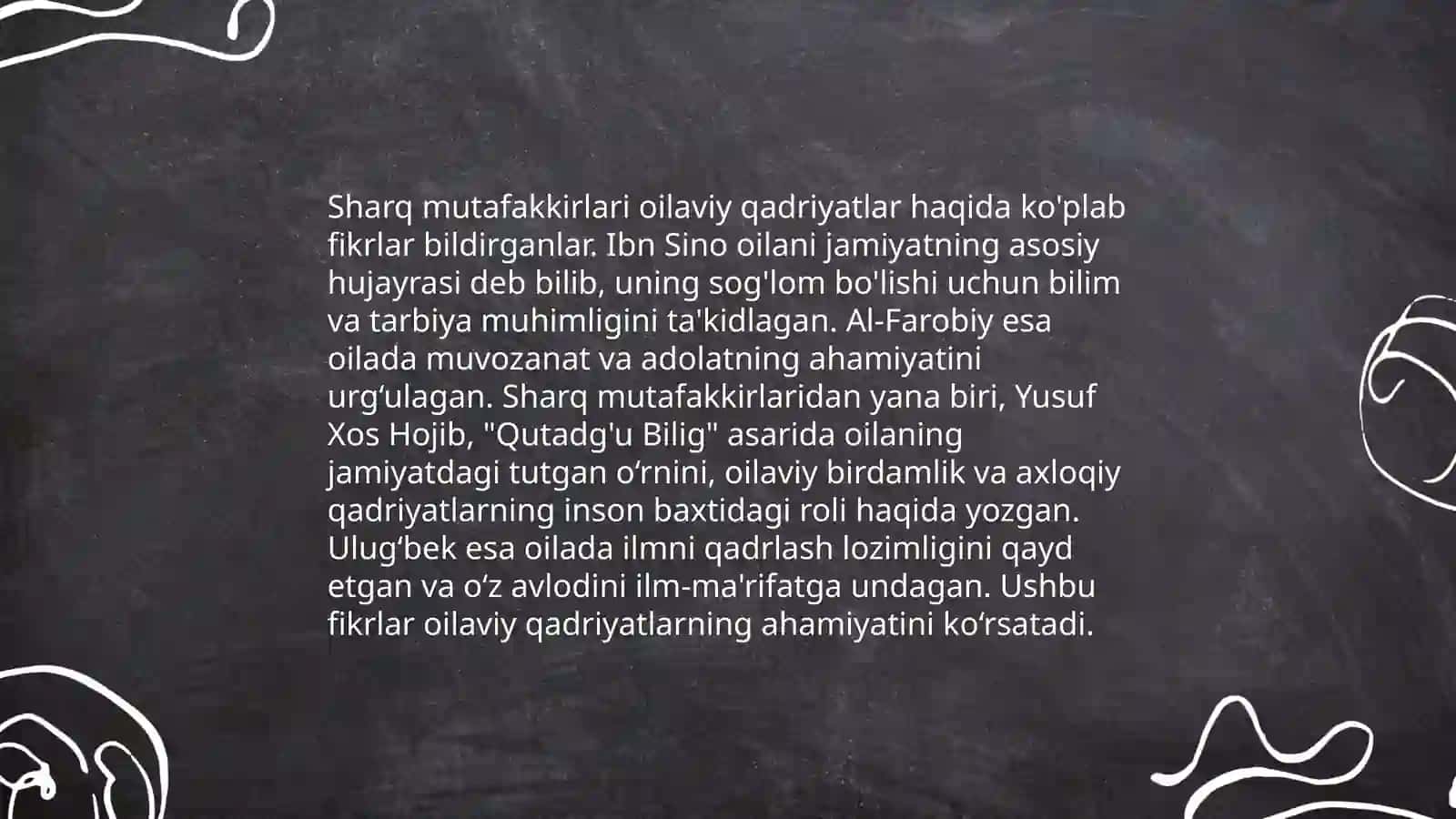 Sharq mutafakkirlarining oila haqida qarashlari 3