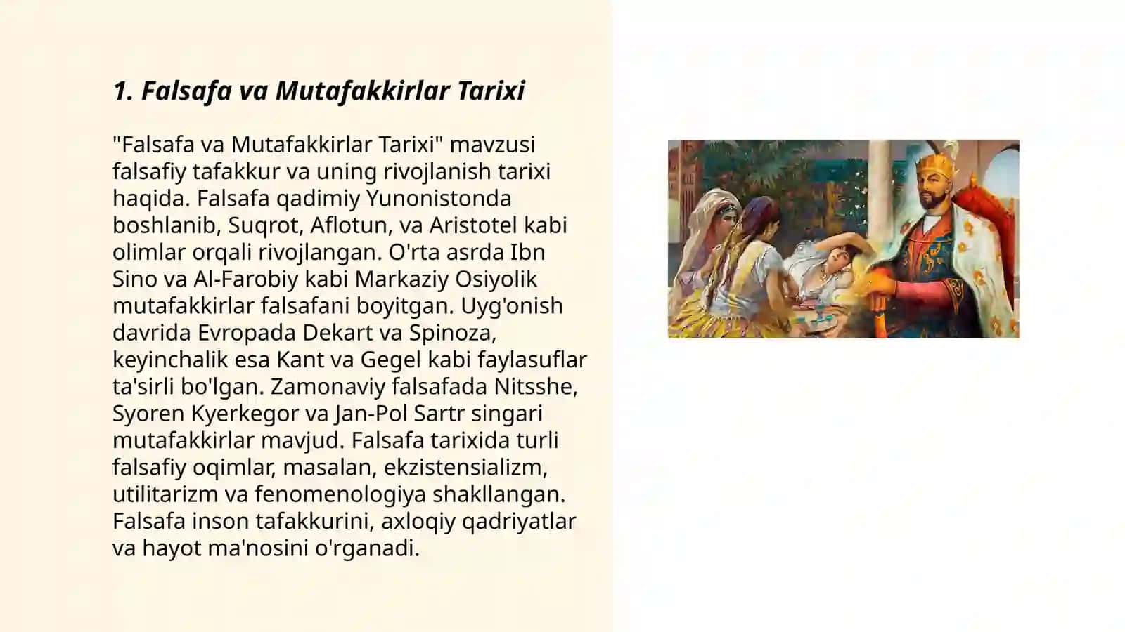 Falsafa va Mutafakkirlar Tarixi 3