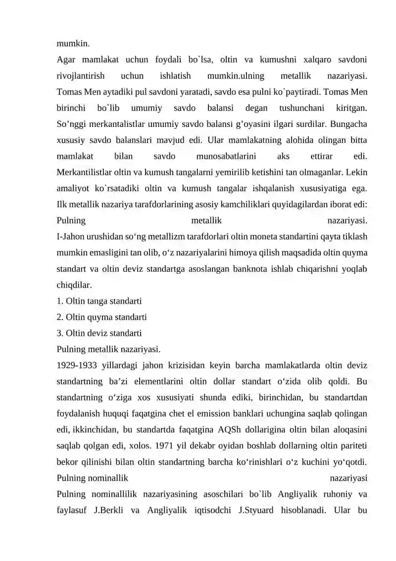 Pul nazariyalari 3