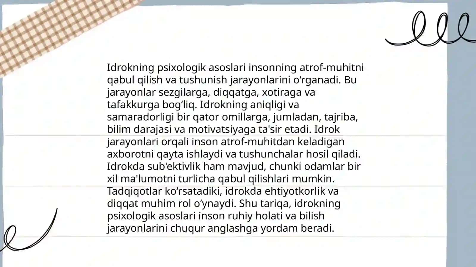 Idrok haqida tushuncha 3