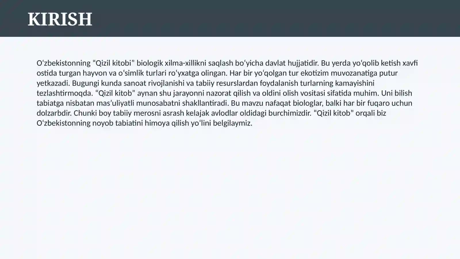 O'ZBEKISTON RESPUBLIKASINING “QIZIL KITOBI” 3