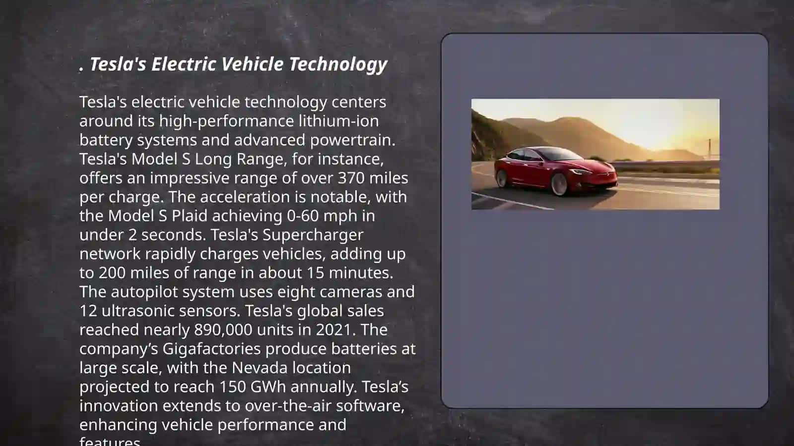 Tesla's Electric Vehicle Technology 3